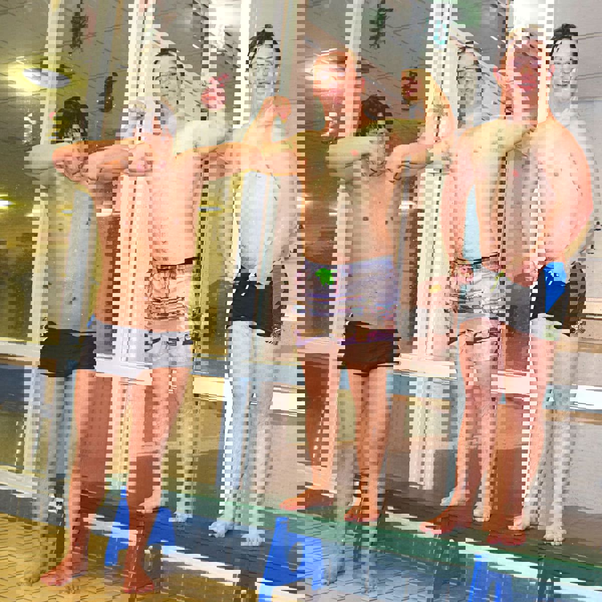 Foto van de zwemkampioenen